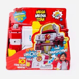 Mega Mecha Titan Transforming Action Figure - Red, Yellow, and White & MORE!